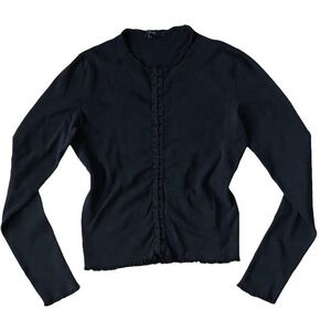 Vintage Gucci black silk long sleeve shirt